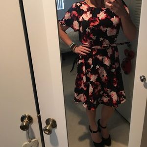 Eva Mendes New York & Co Floral Fit & Flare Dress